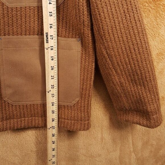 ROY ROGERS X DAVE'S NEW YORK Jacket Mens Small Brown Wool Knit Work Jacket $585 - Picture 7 of 7